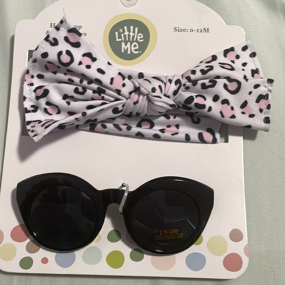 0-12m Head wrap & sunglasses